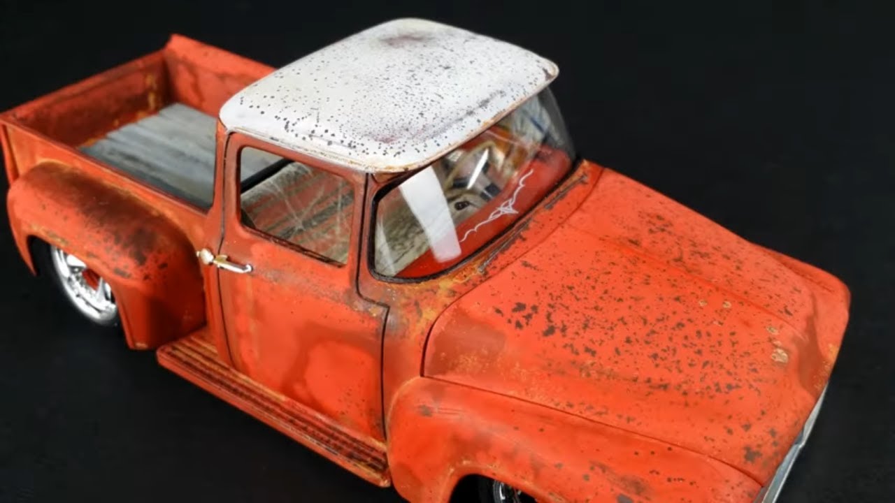 Revell Foose Ford FD-100 build / Sick Slammed Truck / Bagged Patina