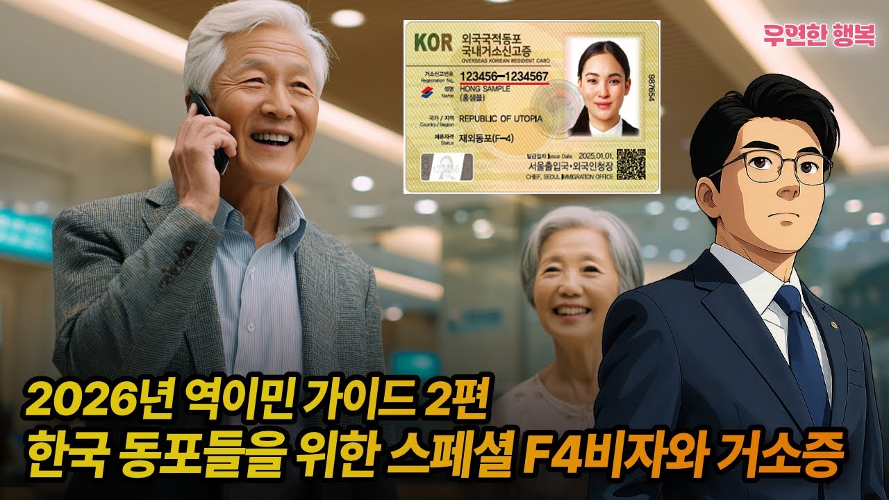🇰🇷 [2026년 역이민 가이드 2편] 한국 동포들을 위한 스페셜 재외동포(F-4) 비자와 거소증