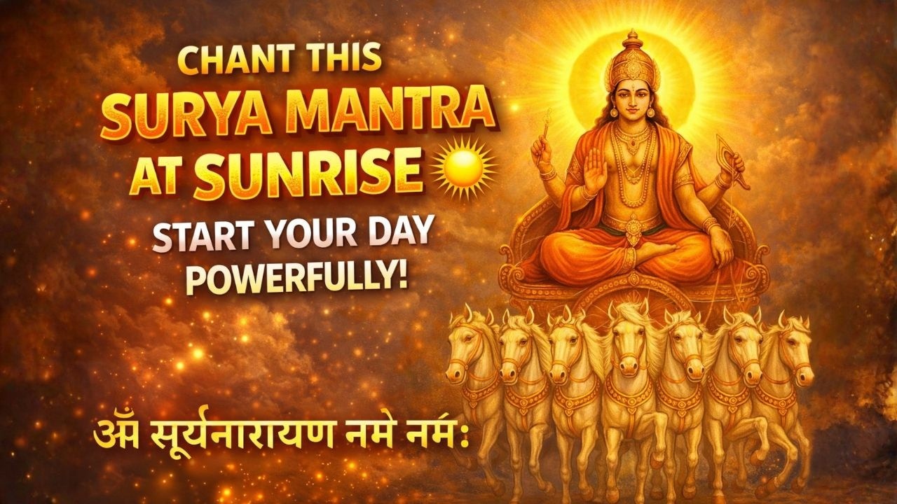 Surya Adi Shakti Moola Mantra ☀️ Activate Solar Power & Remove Graha Dosha | 108 Times Energy Chant