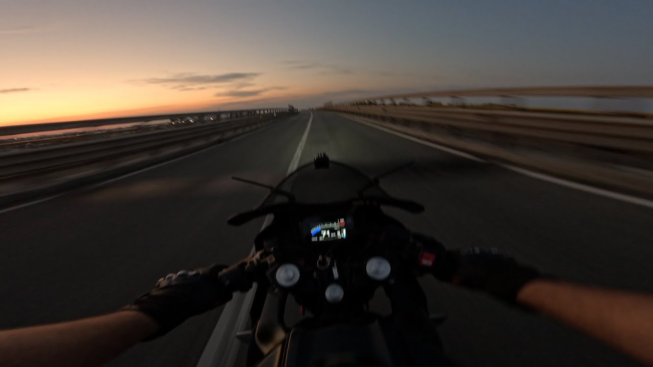 ASMR Ride into the Sunset | Yamaha R125