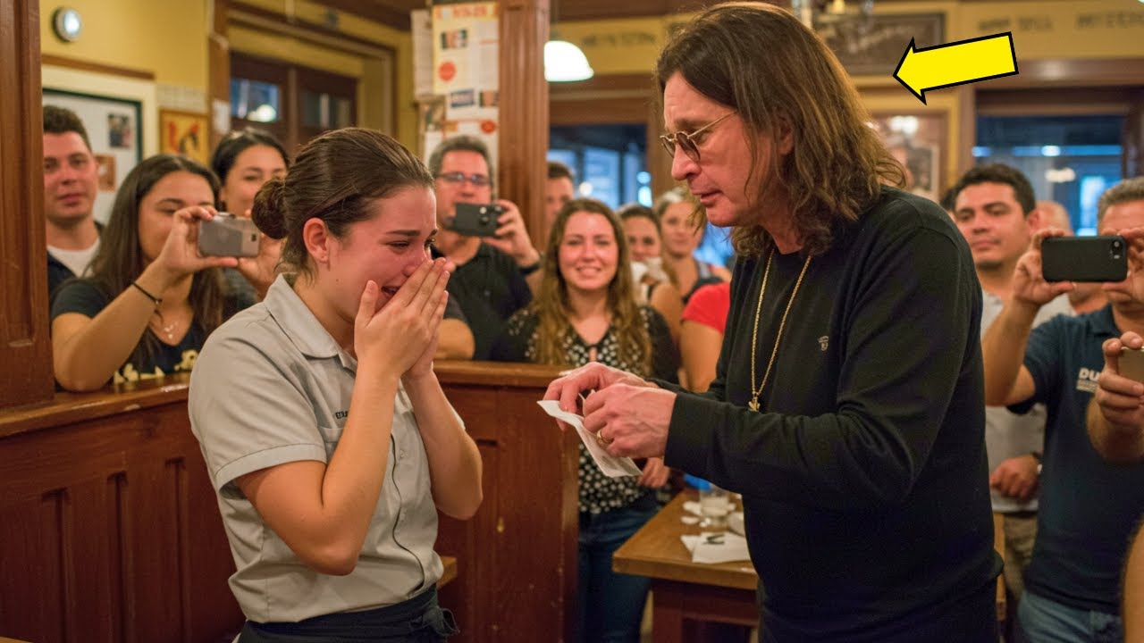 Ozzy Osbourne tips a waitress $50,000 after hearing her story… and she collapses in shock