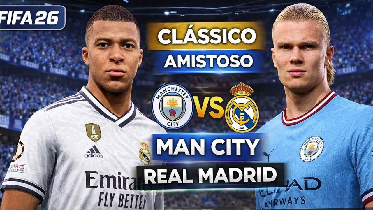 QUE JOGAÇO! Manchester City x Real Madrid (Amistoso Completo) | FIFA 26