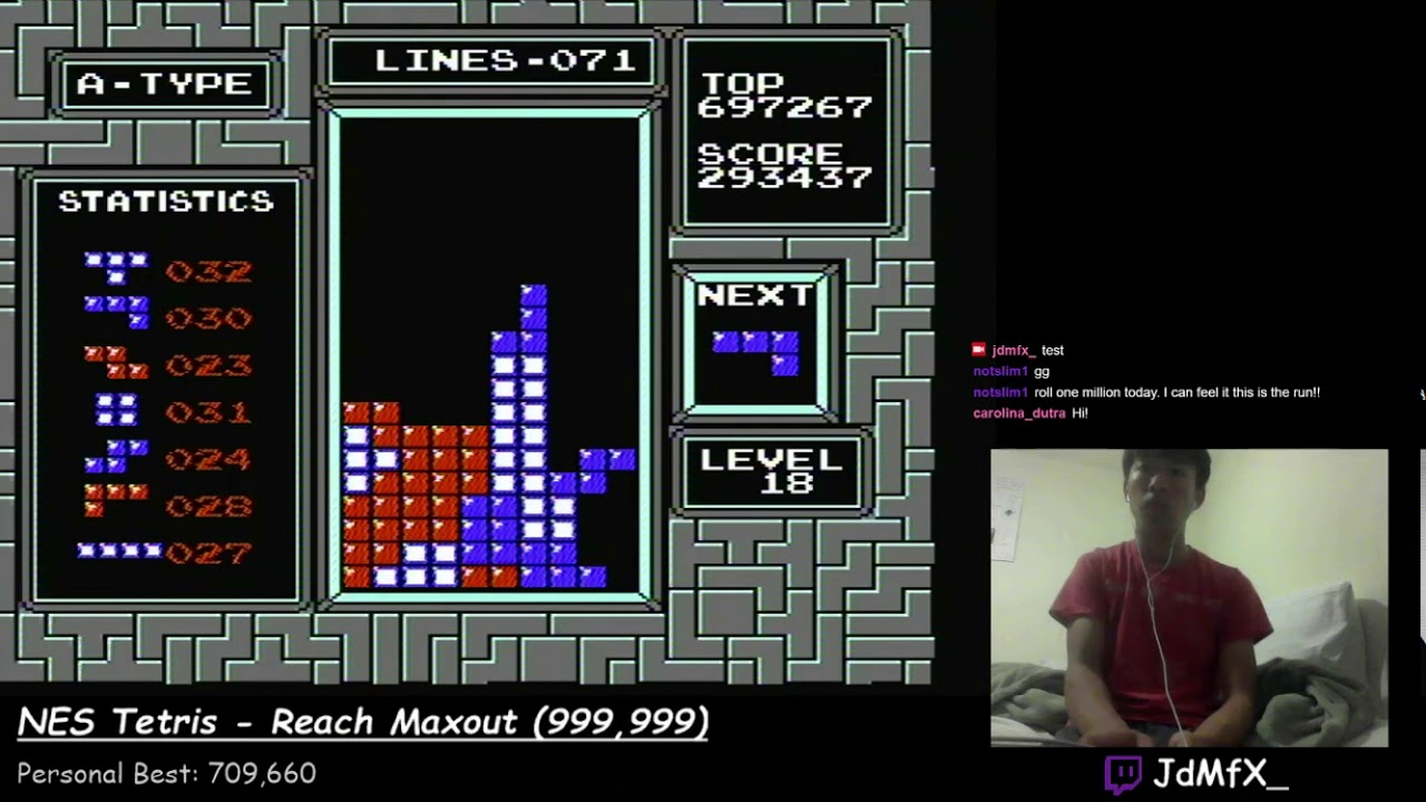 NES TETRIS - 746,212 (Personal Best) - 3/3/2018
