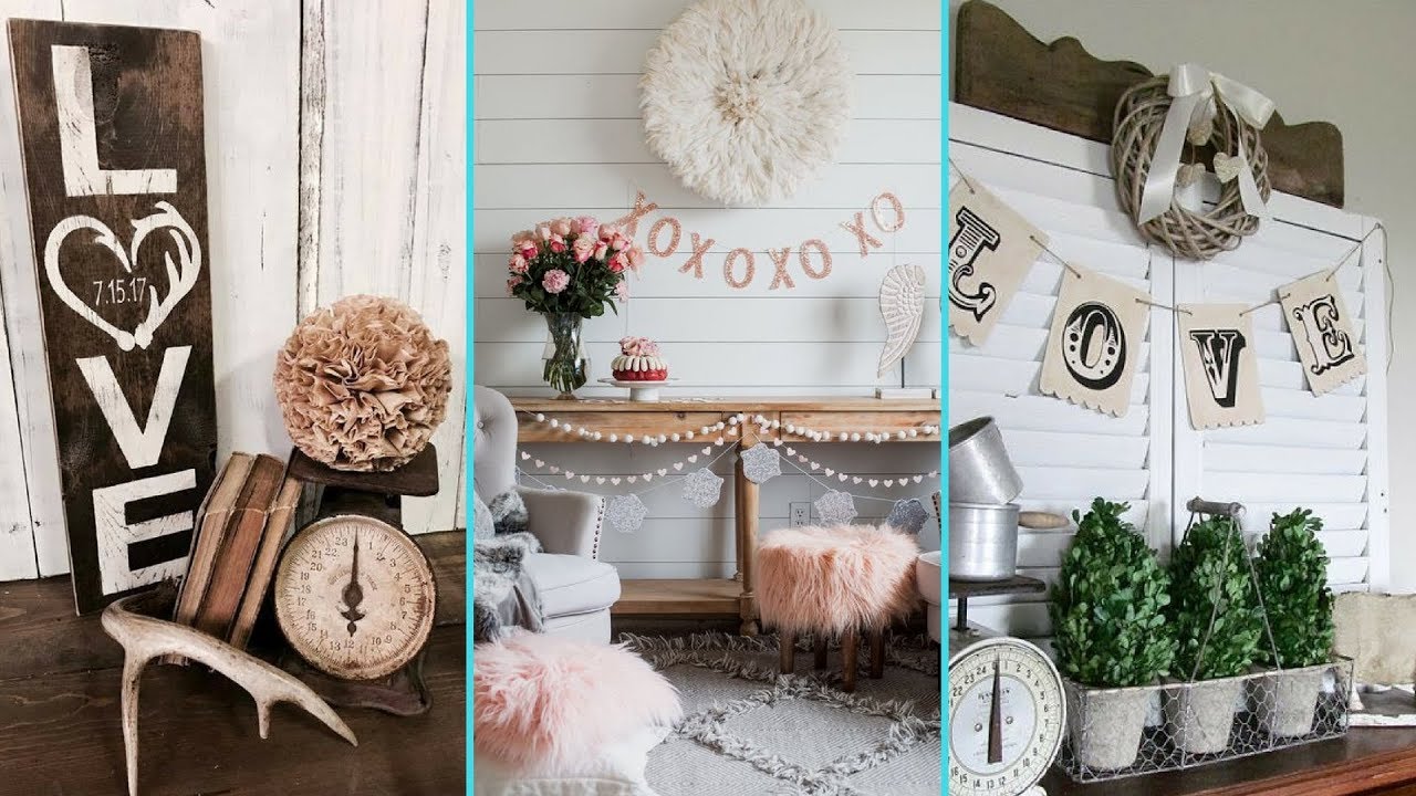 ❤ DIY Rustic Shabby chic style Valentine Home decor Ideas❤ | Home decor Ideas | Flamingo Mango|