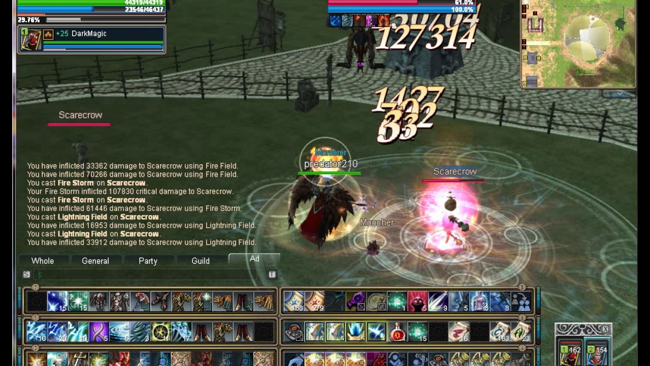 Rappelz Void Mage Damage test