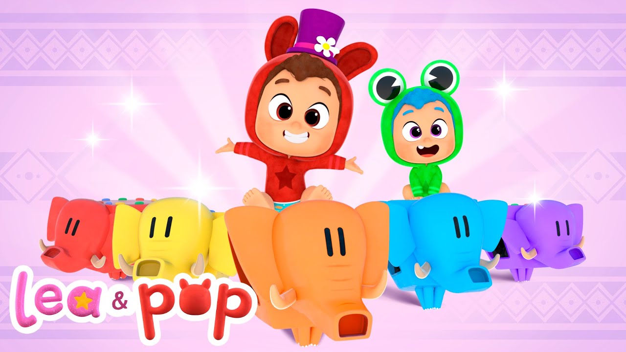 Circo de elefantes de Pop | Huevos Campo - Pop vídeos educativos
