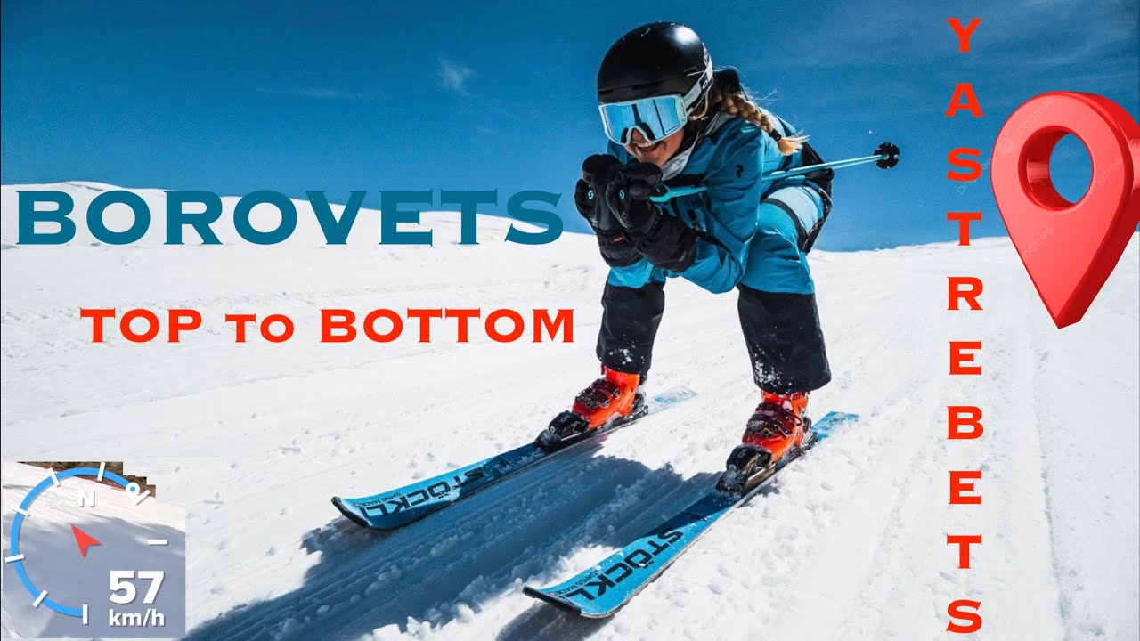Skiing Top to Bottom - YASTREBETS Ski Run - Borovets Ski Resort 