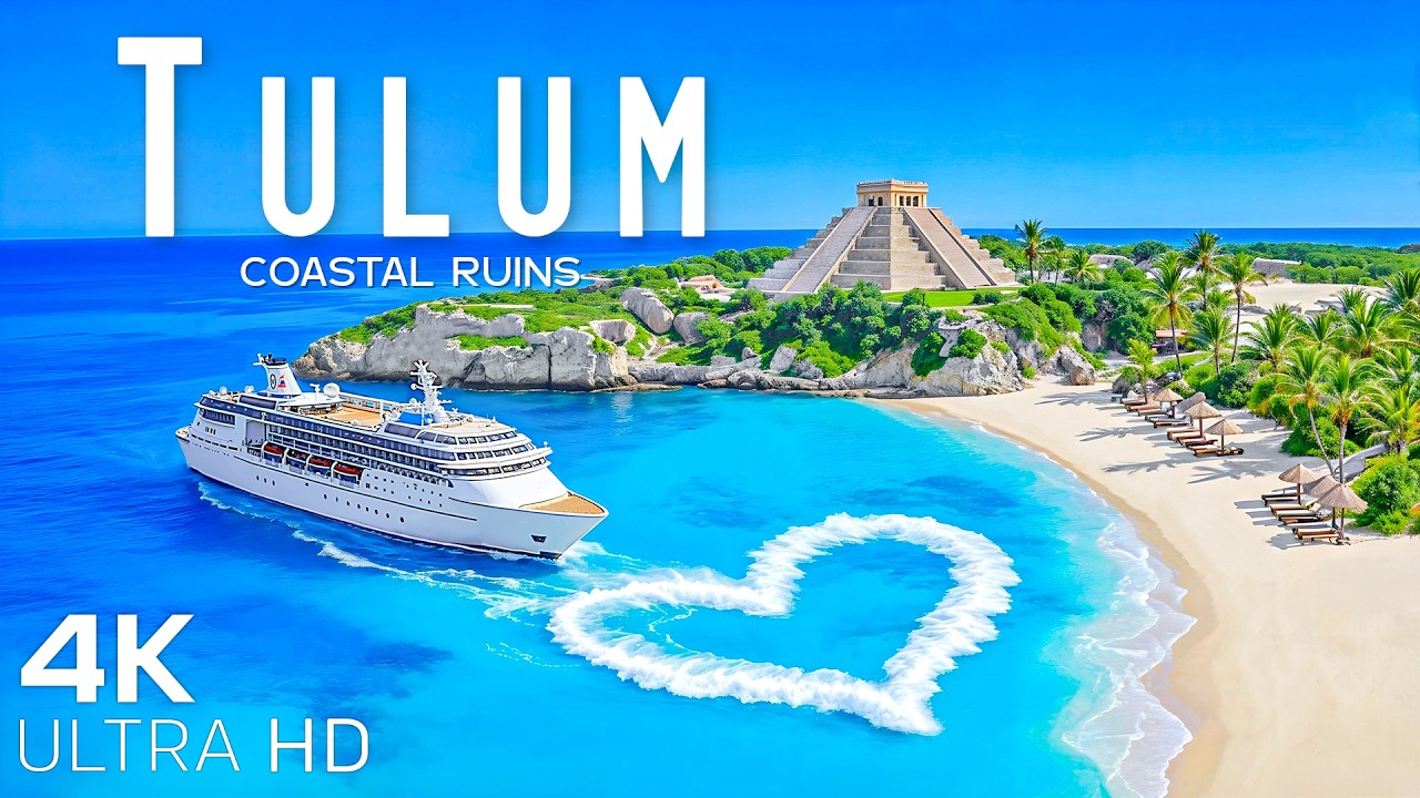 [4K] Tulum 2026 🇲🇽 Explore Caribbean Beaches & Coastal Ruins with Deep House Chill