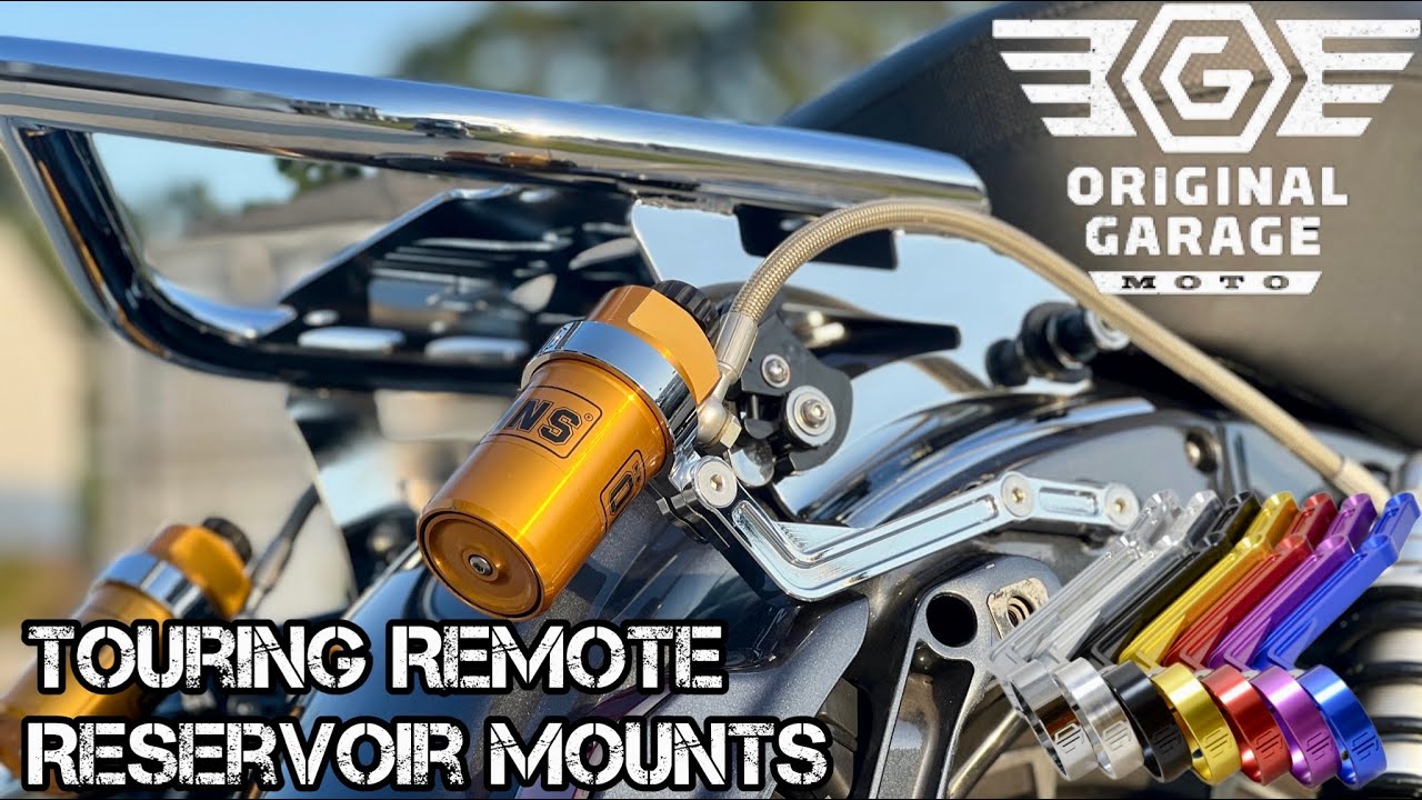 Touring Remote Reservoir Mounts - Original Garage Moto - Ohlins / Legends