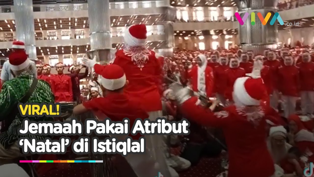 Heboh Ratusan Jemaah Beratribut Natal Bernyanyi di Masjid Istiqlal