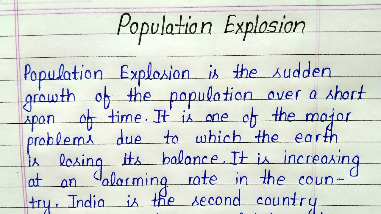 Essay on population explosion || Population explosion essay