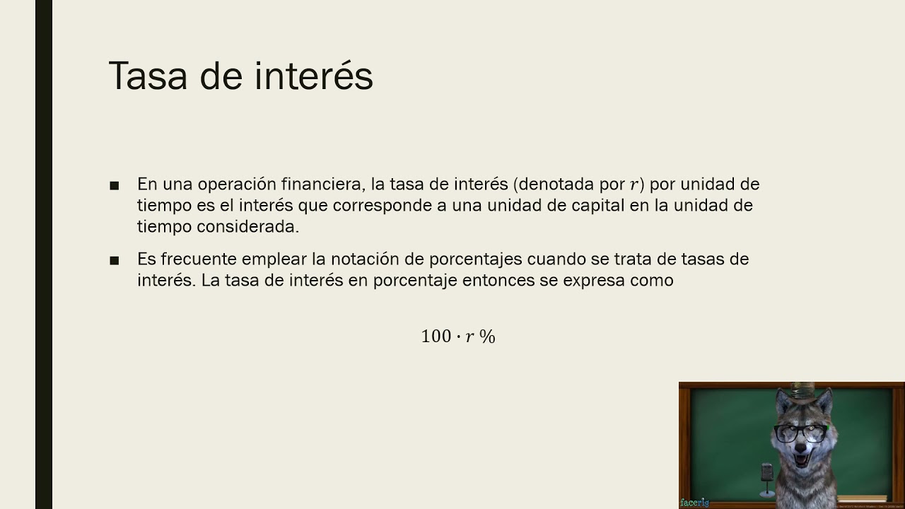 INTERÉS Y TASAS DE INTERÉS