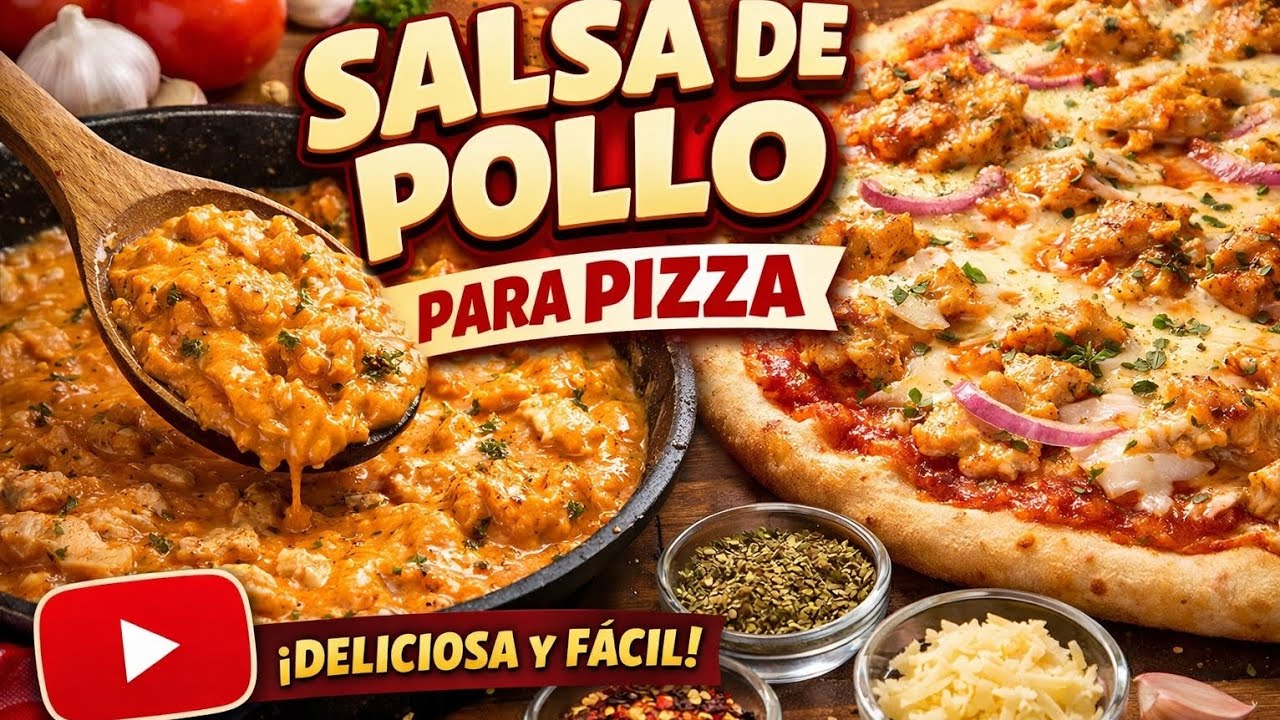 SALSA DE POLLO PARA PIZZA SUPER FACIL