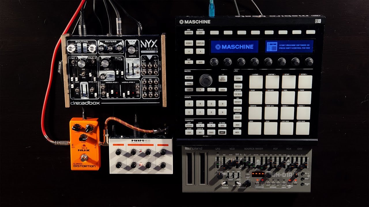 MAM MB33, Dreadbox NYX, Roland SH-01A and Arturia Pigments