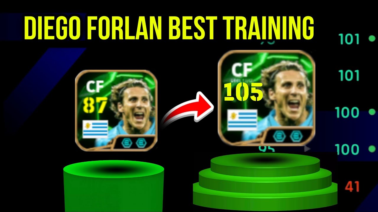 105 rated Diego Forlan Best Training Guide in eFootball 2025 | How to train Diego Forlan in Pes 2025