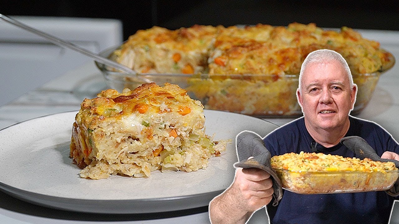 Chicken Pot Pie Bread Pudding