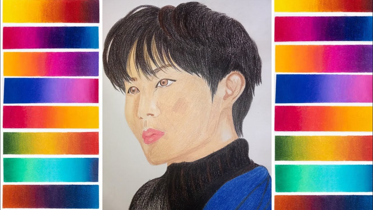 J hope colour pencil drawing| Colorphilia 