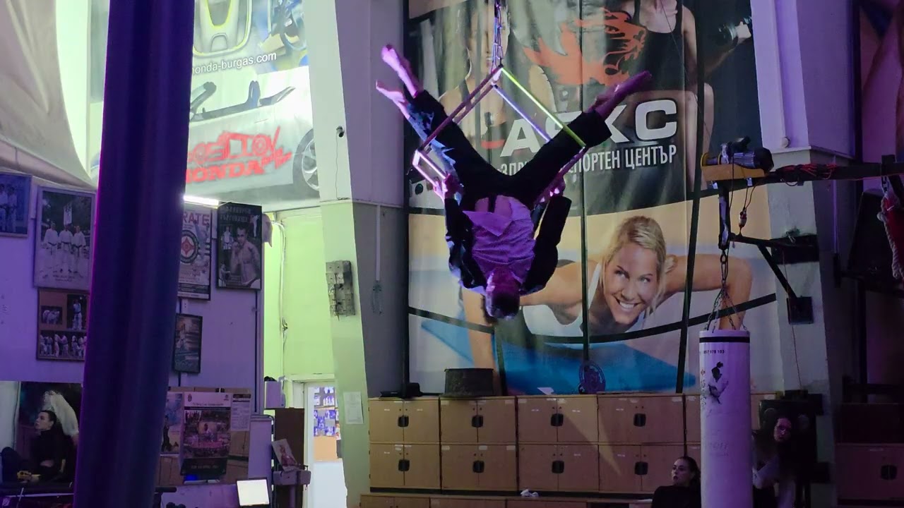 Part 1 Opening Aerial Cube solo dance, Aerial Cube duo and Aerial silks solo