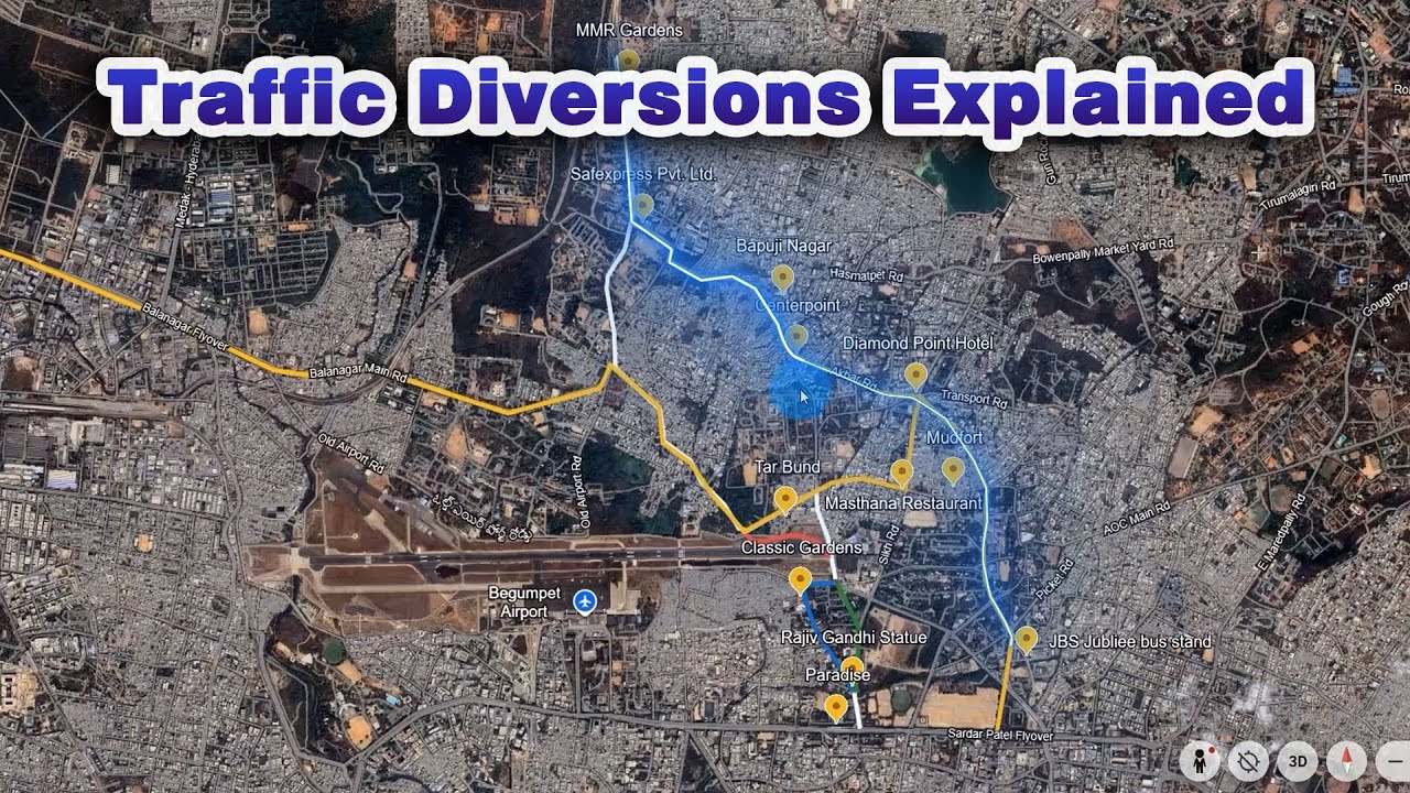 Traffic Diversions in place for Elevated Corridor Construction