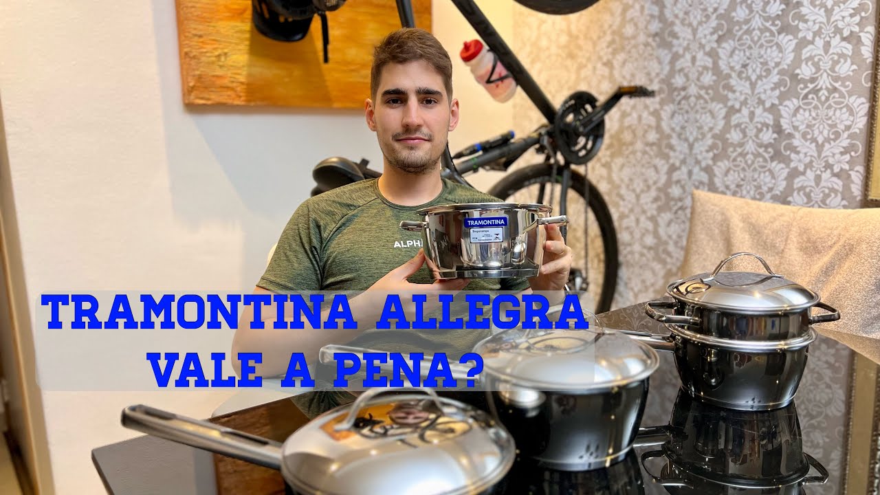 Panelas Tramontina Allegra: teste e comparação com a linha Solar #panelas #tramontina #inox