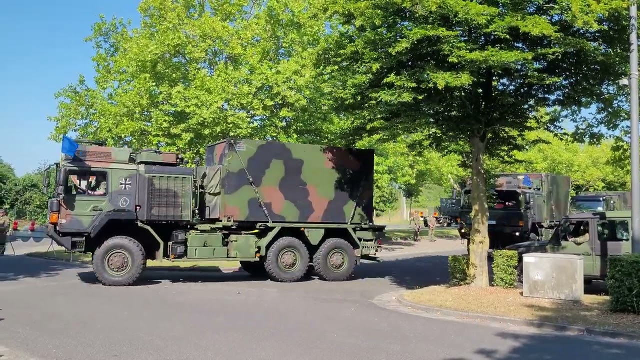 2.Teil Bundeswehr Kolonne Abfahrt in Kevelaer