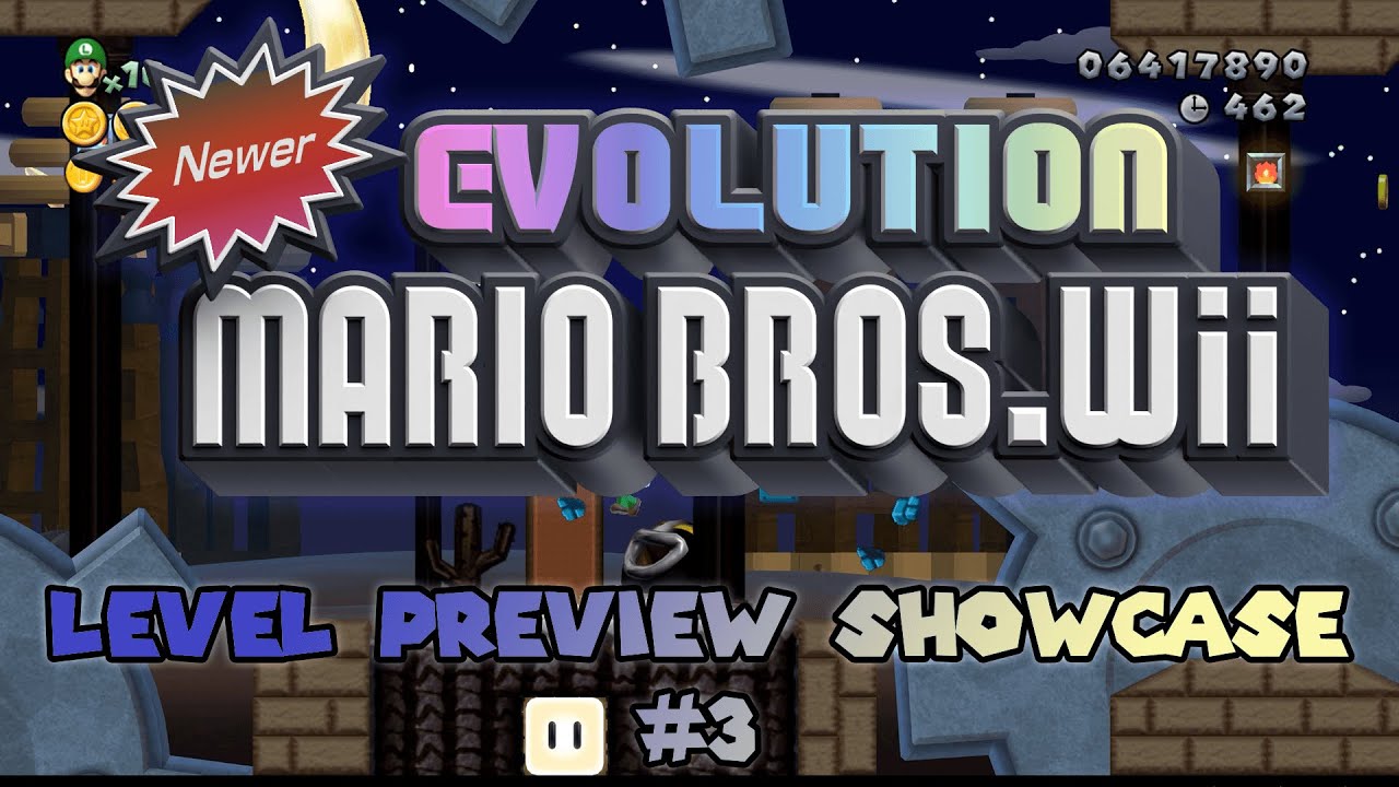 Newer Evolution Mario Bros. Wii - Mechanical Ruins (remade level preview)