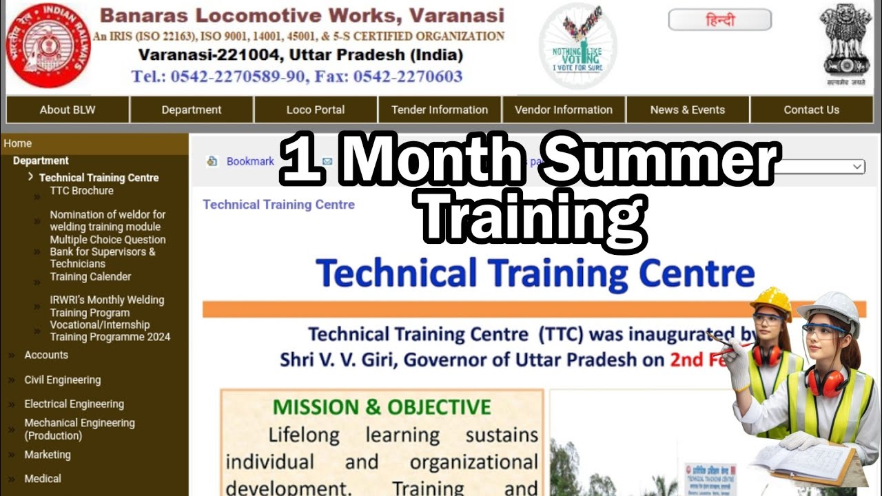 4 or 6 week summer Internship for B tech & Diploma DLW Varanasi Apply Online @vlsiduniya