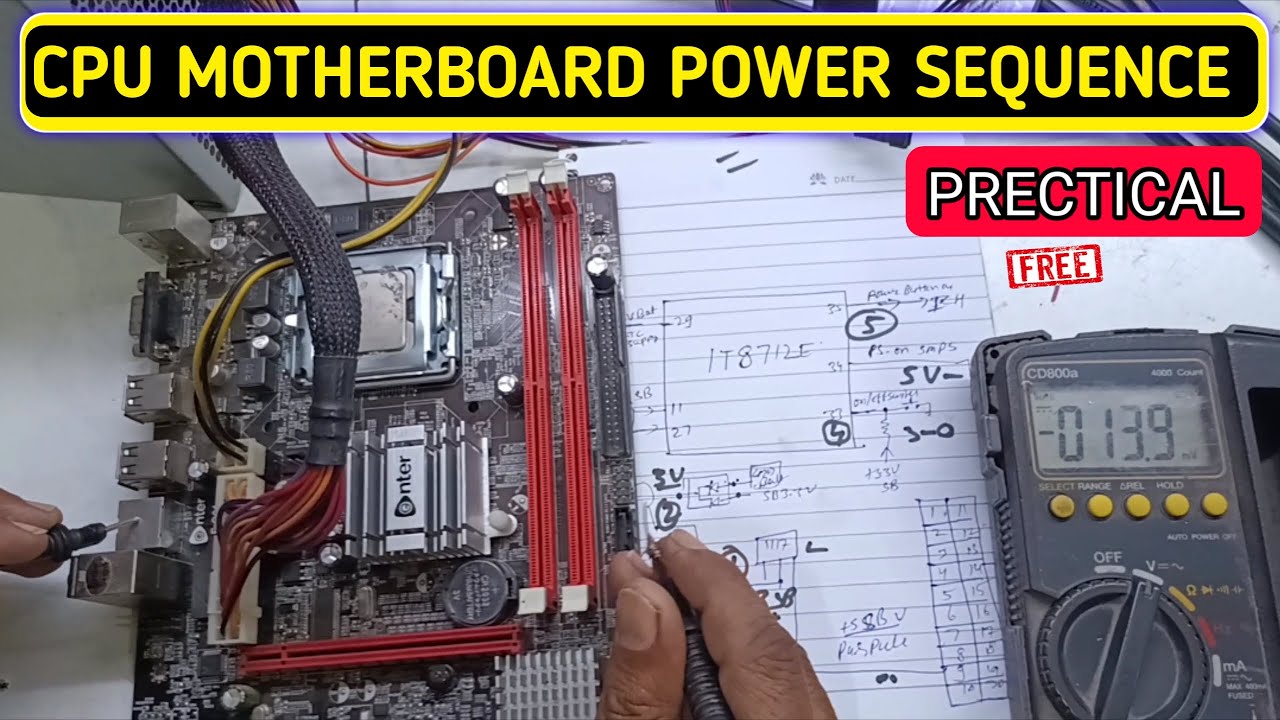 Motherboard power on sequence |   Dead cpu Motherboard  कैसे रिपेयर करें   (repair step by step )