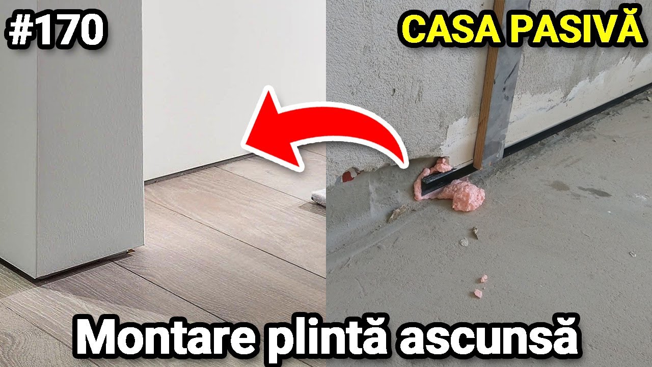 #170 Montarea plintelor ascunse cu profil de umbrire de pardoseala-pereti #casapasiva #passivehouse