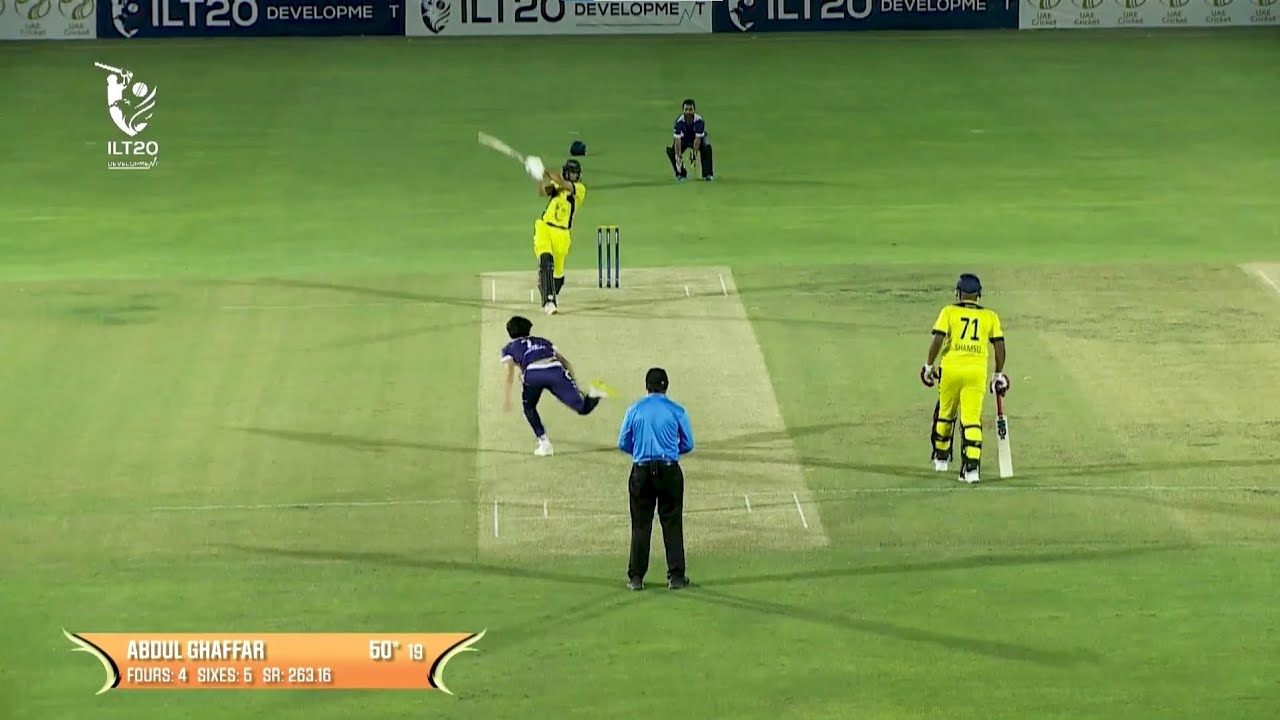 Abdul Ghaffar's stunning half-century against the ILT20 Blitzers! 🏏💥