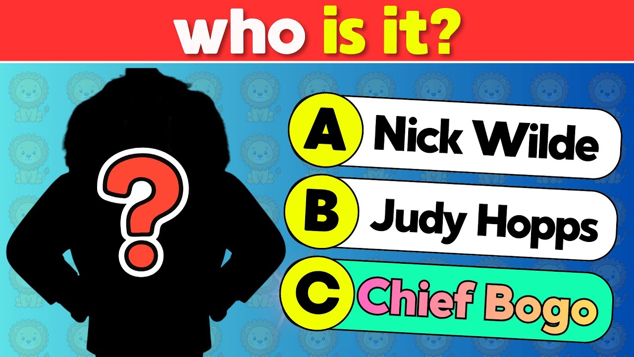 Guess the characters from Zootopia 2 by silhouette | Nick Wilde, Chief Bogo