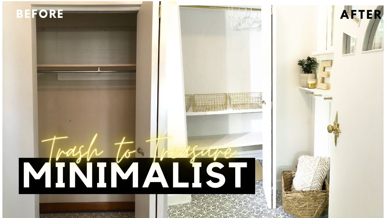 MINIMALIST Entry Closet Makeover + TRASH TO TREASURE Curbside find! Home Edit