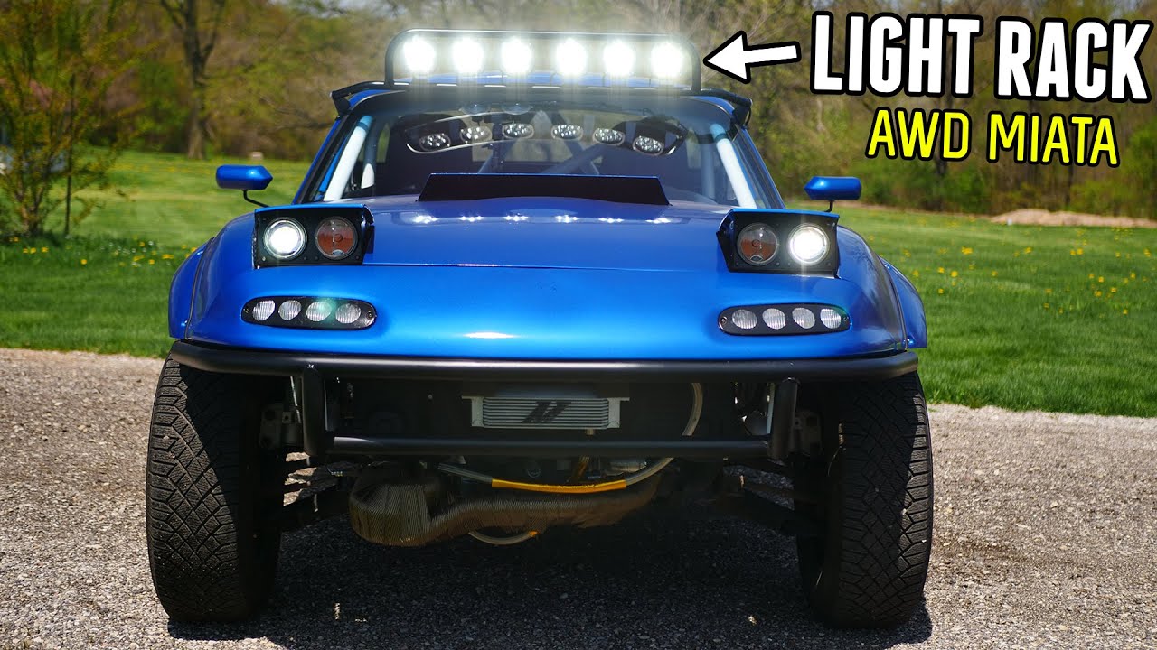 Fabricating a TROPHY TRUCK Style LIGHT RACK for the AWD MIATA!