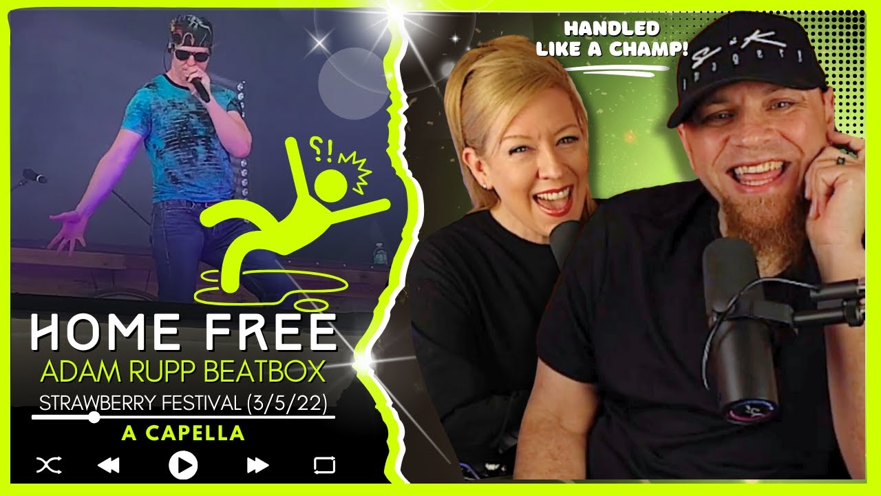 ADAM RUPP BEATBOXING after a fall! - Strawberry Festival (3/5/22)   // Audio Engineer & Wifey React