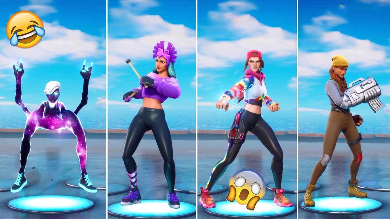 All Built-in Emotes/Dances with other Skins in Fortnite | Fortnite Built-in Emotes