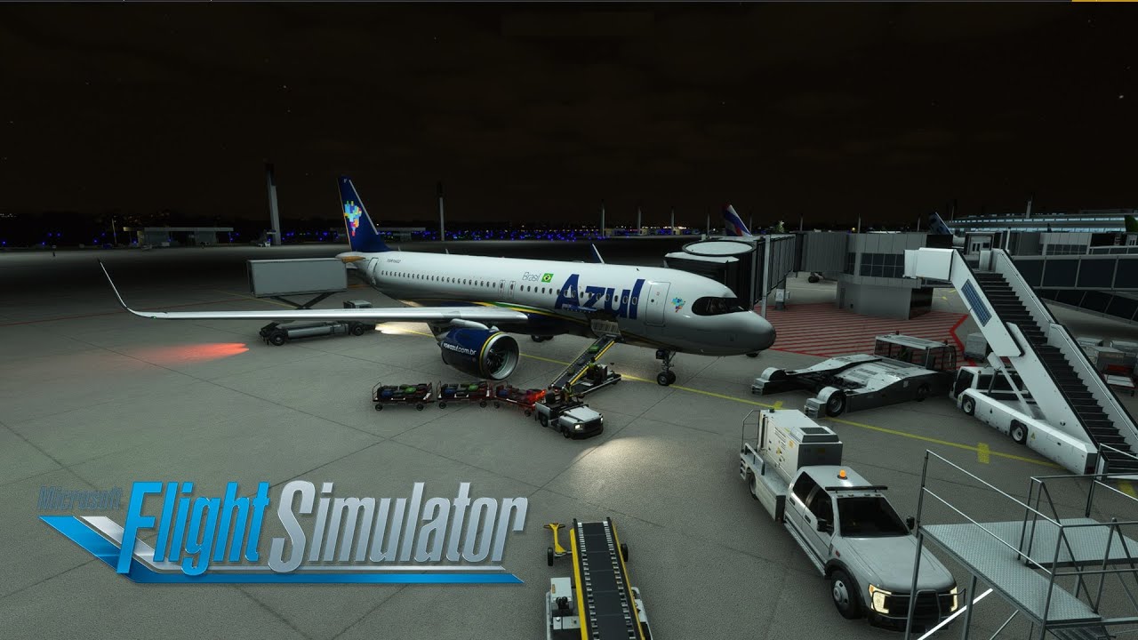 Pouso em SBBR (Brasília) com o A320 da FBW (com pequenos bugs)