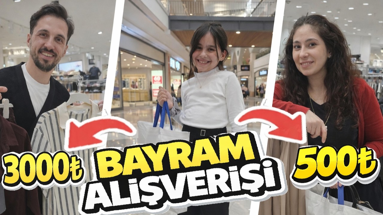 3000₺ vs 500₺ | BAYRAM ALIŞVERİŞİ! 😱 #challenge #aile #vlog #ramadan #bayram #alışveriş #keşfet