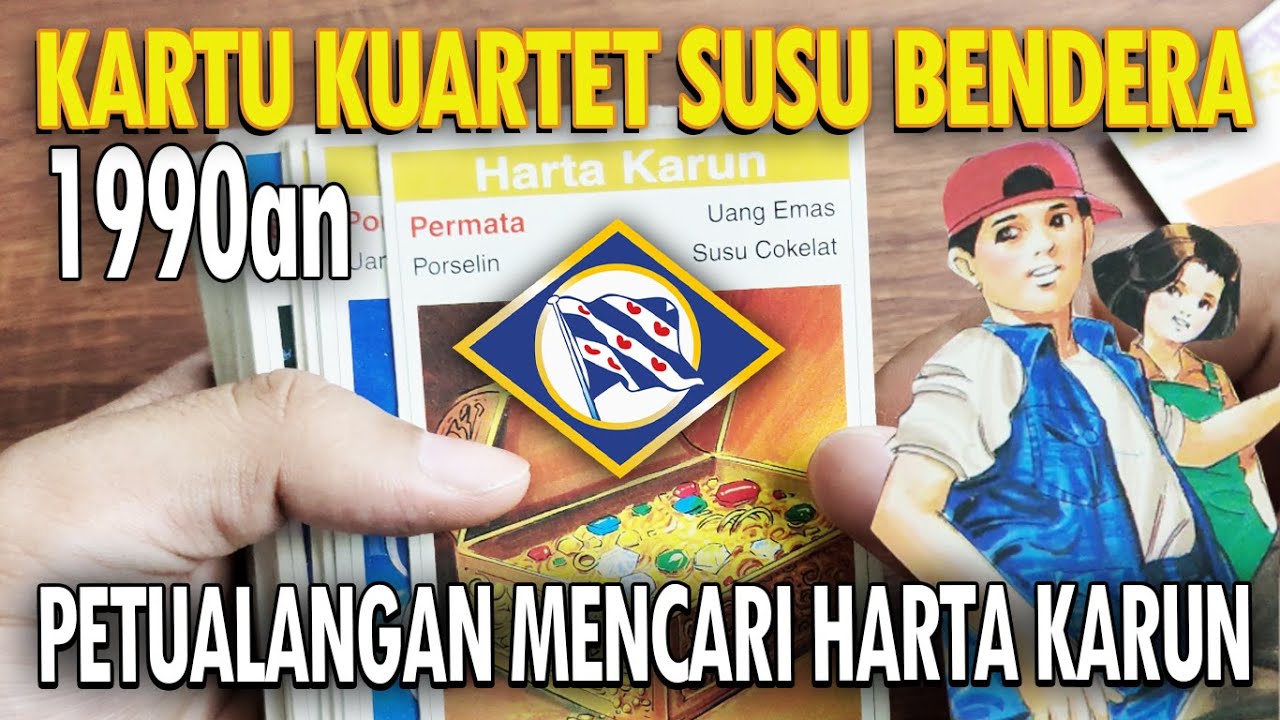 Nostalgia Kartu Kuartet Jadul Hadiah Susu Bendera Tahun 1990an | Kwartet Jadul 