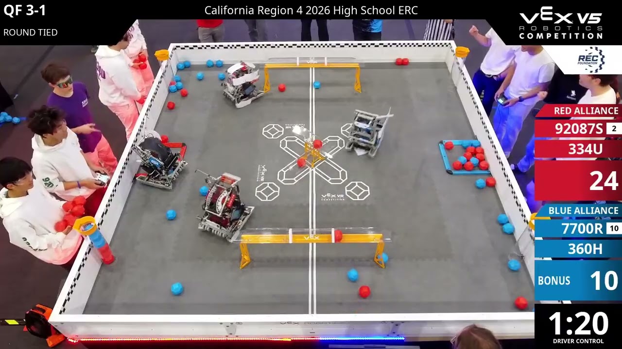 California 4 Regionals : Division 1 - QF #3-1 - 92087S & 334U vs 7700R & 360H - Auton + Driver