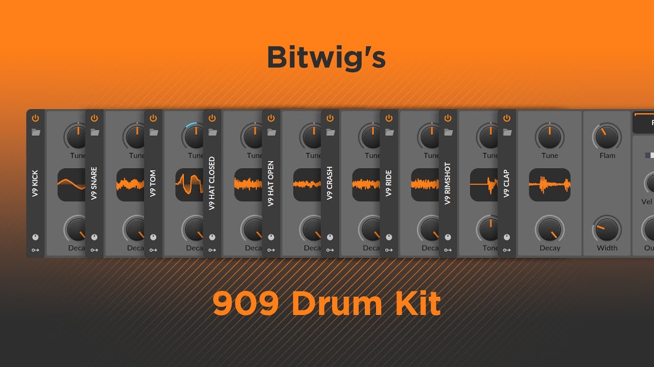 Meet v9, Bitwig's 909-Inspired Drum Family