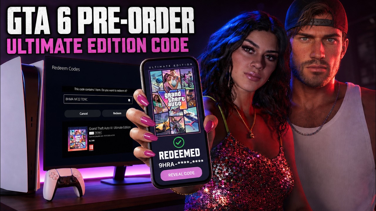 How to Get GTA 6 Free Pre-Order 🎮 Redeem Code for PS5 & Xbox 🌴