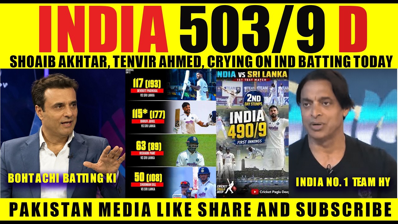 Pak Media Crying on India 503/9 vs SL today| Shoaib, Tanvir, Basit Shocked| Pak Media Reaction