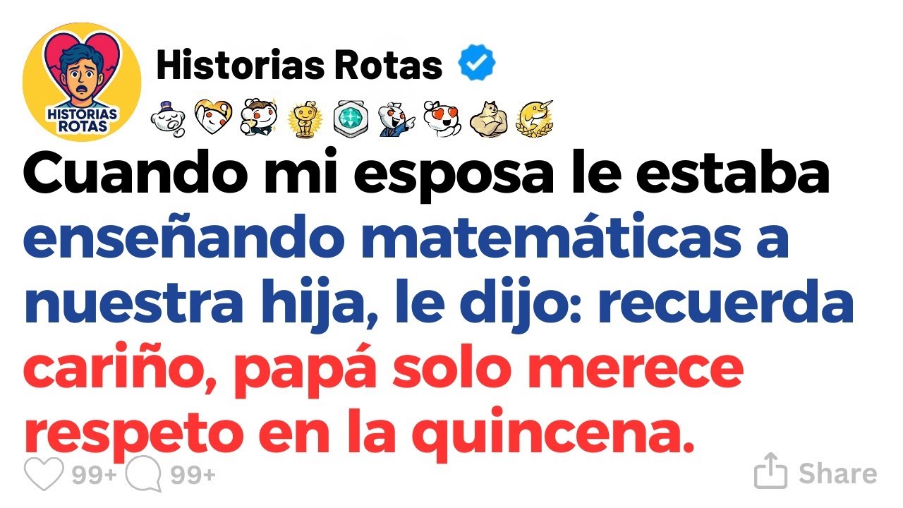 [HISTORIA COMPLETA] Cuando mi esposa le estaba enseñando matemáticas a nuestra hija, le dijo:..