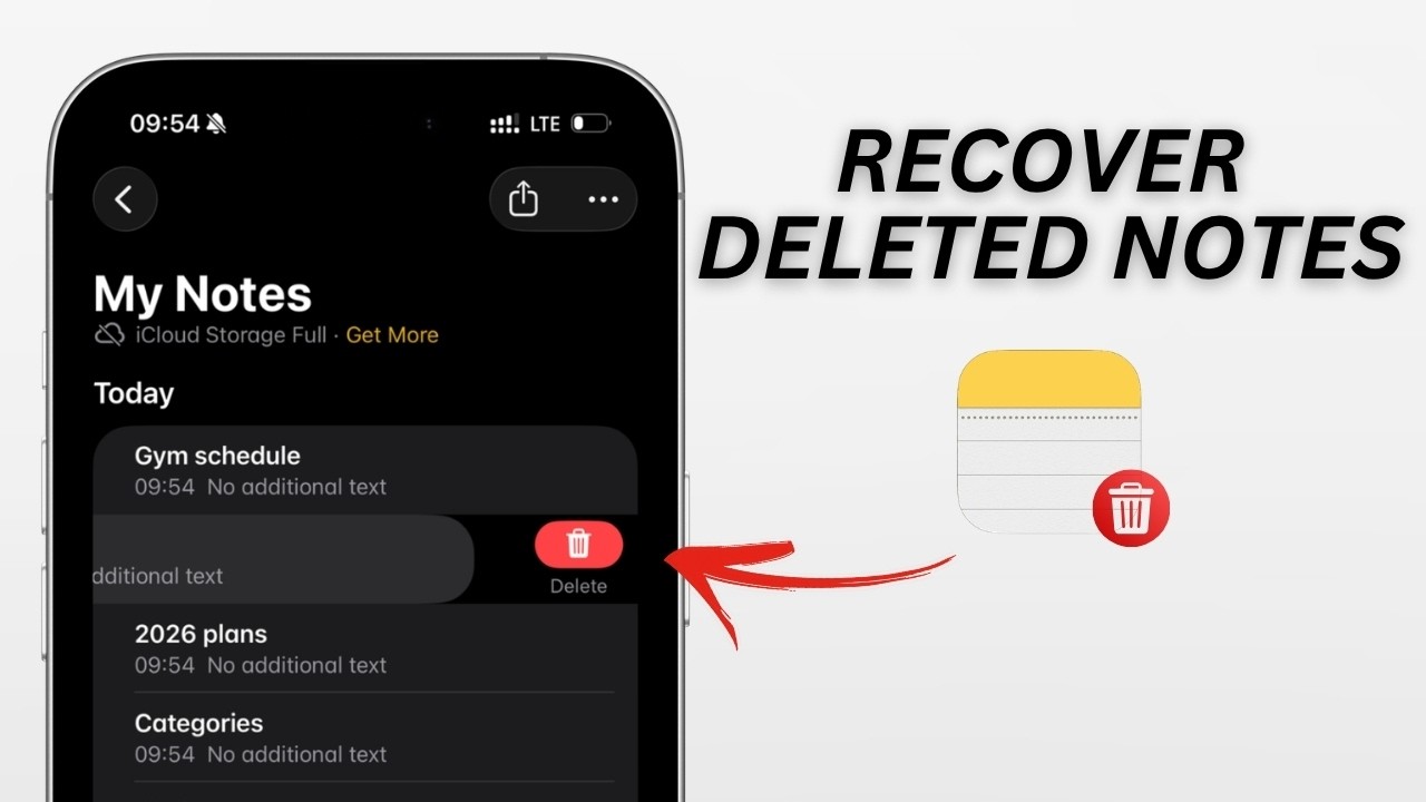 How To Recover Deleted Notes on iPhone