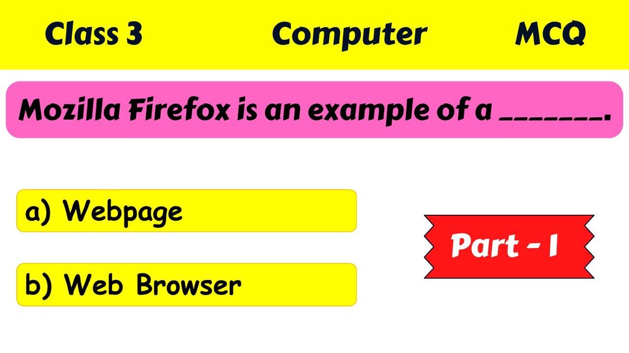 Class 3 Computer MCQ with Answers | 3rd Grade Computer GK Questions - part 1