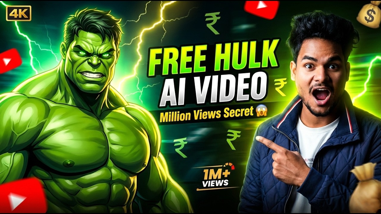 AI Se Hulk Video Kaise Banaye? FREE  Step-by-Step Full Guide 🔥
