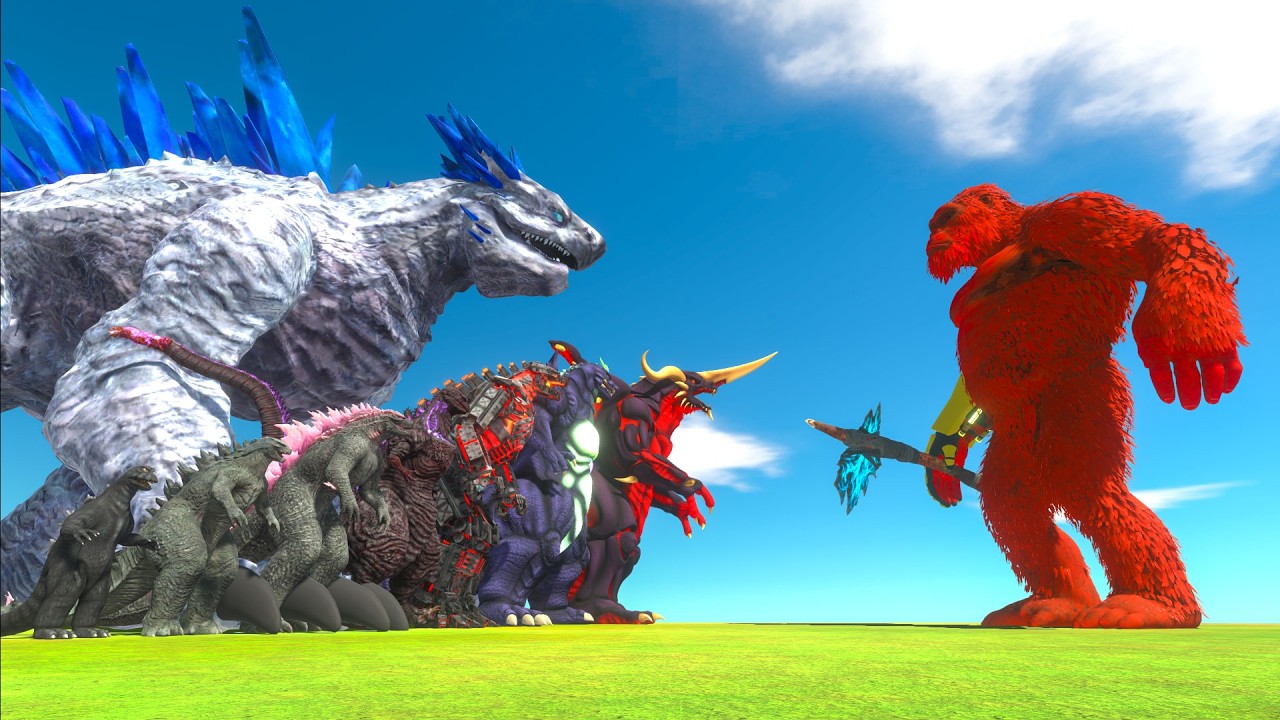 Evolution of Shimo Godzilla VS Red Hell Kong -  Animal Revolt Battle Simulator