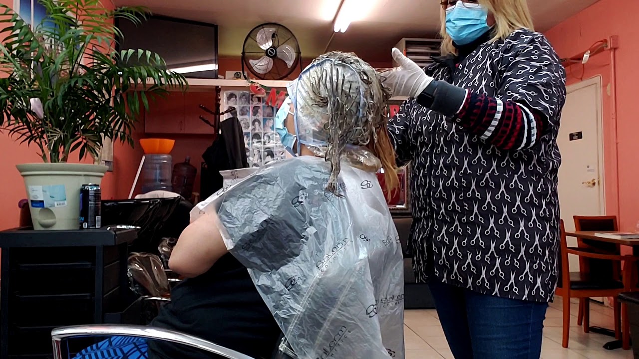 MECHAS  OSCURAS  EN BASE RUBIO /paso a paso