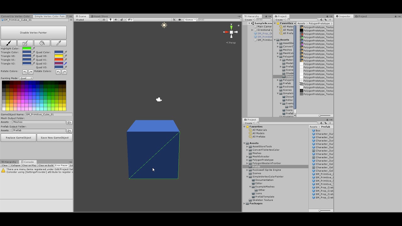 Convert To Vertex Color Quick Qube Demo