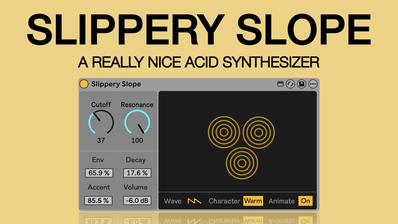 Slippery Slope - A Really Nice Acid Synthesizer (Ableton Live / Max For Live / Push 303)